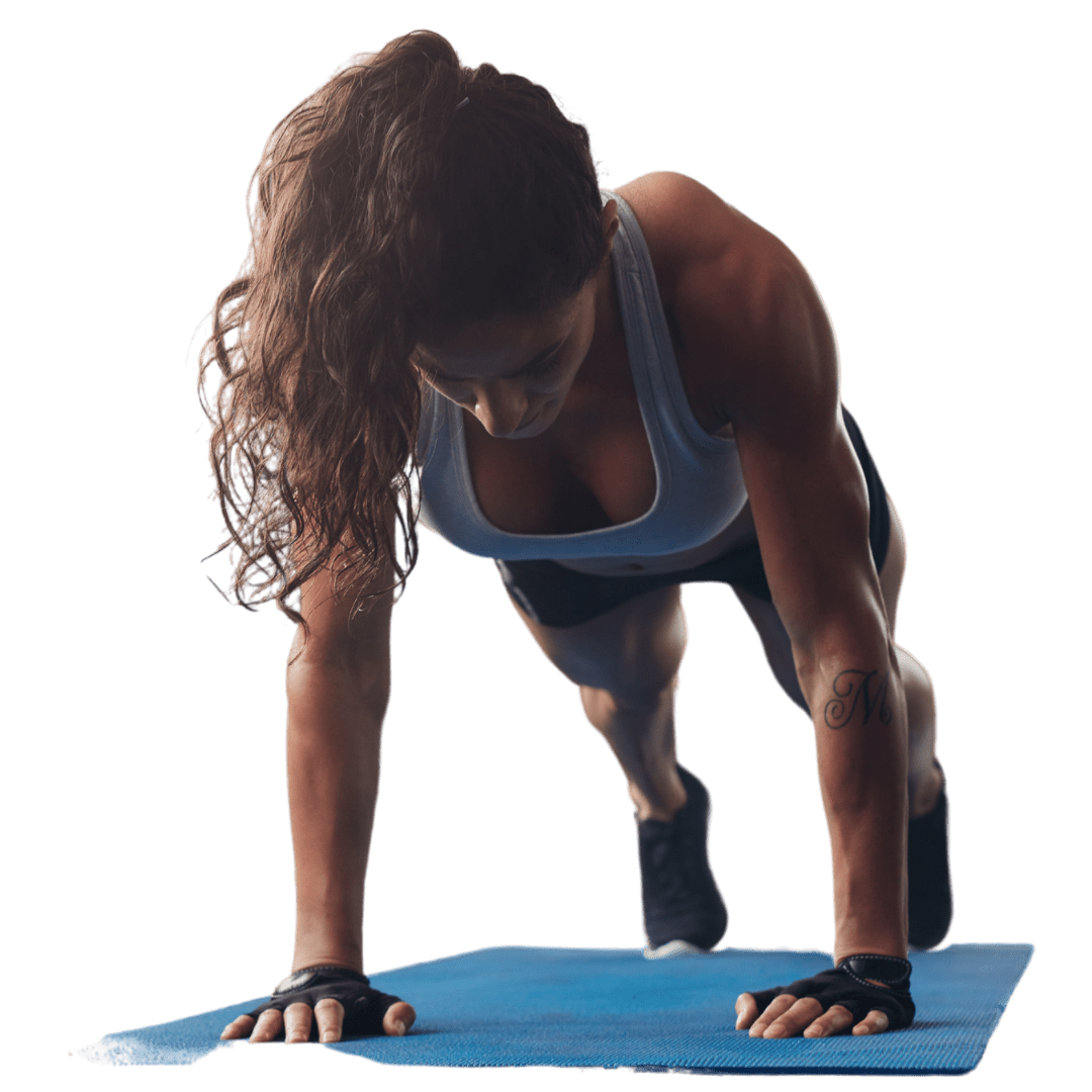 personal trainers dubai motivating doing push up